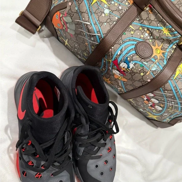 Nike Black and Red Athletic Shoes- MEN - Picture 3 of 7